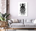 50132 B&W Octopus, Acrylic Glass Art