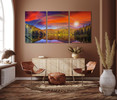 39266-33 Rainbow Sunset, Acrylic Glass Art