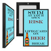MINI13501 Beer Break, Framed UV Poster Board