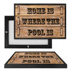 MINI13510 Home at the Pool, Framed UV Poster Board