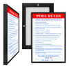 MINI13529 Pool Rules, Framed UV Poster Board