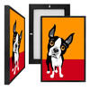 MINI85009 Boston Terrier, Framed UV Poster Board