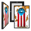 MINI41076 Puerto Rico Flag Door, Framed UV Poster Board