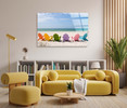 10061 Rainbow Beach Chairs, Acrylic Glass Art
