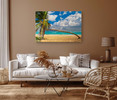 10070 Horizontal Palm Tree, Acrylic Glass Art