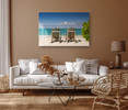 10569 Beach Chairs, Acrylic Glass Art