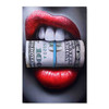 36071 Money Lips, Acrylic Glass Art