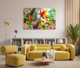 70015 Colorful Parrots, Acrylic Glass Art