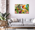 70015 Colorful Parrots, Acrylic Glass Art