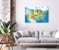 48584 United States and Capitols, Acrylic Glass Art