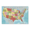 48701 Descriptive Map of the United States, Acrylic Glass Art