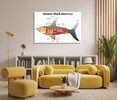 98027 Generic Shark Anatomy,  Acrylic Glass Art