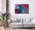 31011 Teal and Pink Fractal, Acrylic Glass Art
