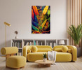 15011 Rainbow Leaves, Acrylic Glass Art