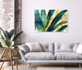 15018 Palm Leaves Painting, Acrylic Glass Art