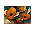 15020 Orange Flowers, Acrylic Glass Art