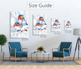 70175 Watercolor Blue Birds, Acrylic Glass Art