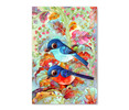 70271 Watercolor Cute Blue Birds, Acrylic Glass Art