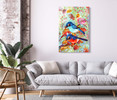 70271 Watercolor Cute Blue Birds, Acrylic Glass Art