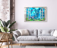 24028 Window to the Dolphins, Acrylic Glass Art