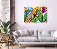 17015 Pop Art Flowers, Acrylic Glass Art