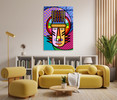 17076 Tribal Mask II, Acrylic Glass Art