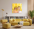 17092-04 Yellow Couple, Acrylic Glass Art