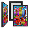 MINI41057 Puerto Rican Dancing II, Framed UV Poster Board