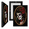 MINI65022 Sugar Skull Portrait, Framed UV Poster Board