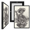 MINI65620 Skeleton Man, Framed UV Poster Board