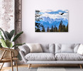 70092 Bald Eagle Snow Mountains, Acrylic Glass Art