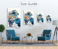 70273 Blue Eagle Watercolor, Acrylic Glass Art