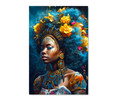 73021 Blue Afro, Acrylic Glass Art