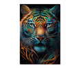 73101 Neon Tiger Portrait, Acrylic Glass Art