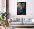 73101 Neon Tiger Portrait, Acrylic Glass Art