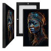 MINI73027 African Woman, Framed UV Poster Board