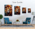 73059 Lion Painting, Acrylic Glass Art