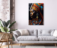 73062 African Beaded Woman, Acrylic Glass Art