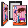 MINI14208 Blow Drying Hair, Framed UV Poster Board