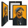 MINI14229 Tupac in Gold, Framed UV Poster Board