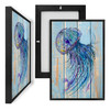 MINI50150 Jellyfish Illustration, Framed UV Poster Board