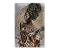 14081 Abstract African Woman, Acrylic Glass Art