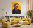 14229 Tupac in Gold, Acrylic Glass Art