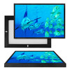 MINI50004 Blue Marlins Hunting Ayu Fish, Framed UV Poster Board