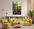 73135 Cactus Plants, Acrylic Glass Art