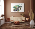 73109B Watercolor Sea Turtle , Acrylic Glass Art