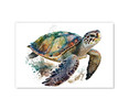 73109J Watercolor Sea Turtle , Acrylic Glass Art