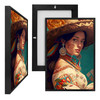MINI73201 Mexican Woman, Framed UV Poster Board
