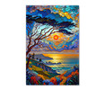 73194 Stained Glass Sunset, Acrylic Glass Art