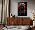 73199 Native Warrior , Acrylic Glass Art